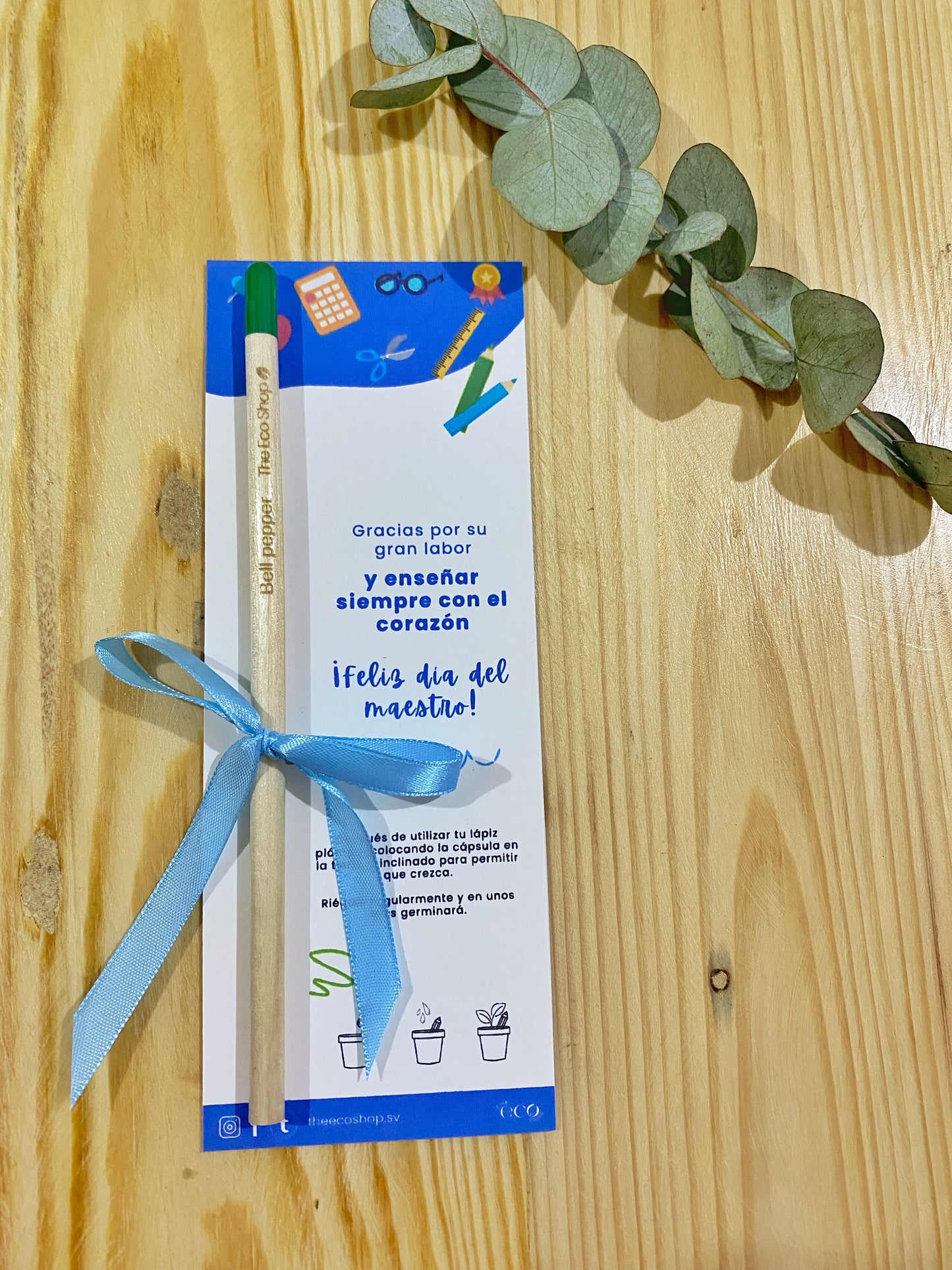 Lápiz plantable día del maestro