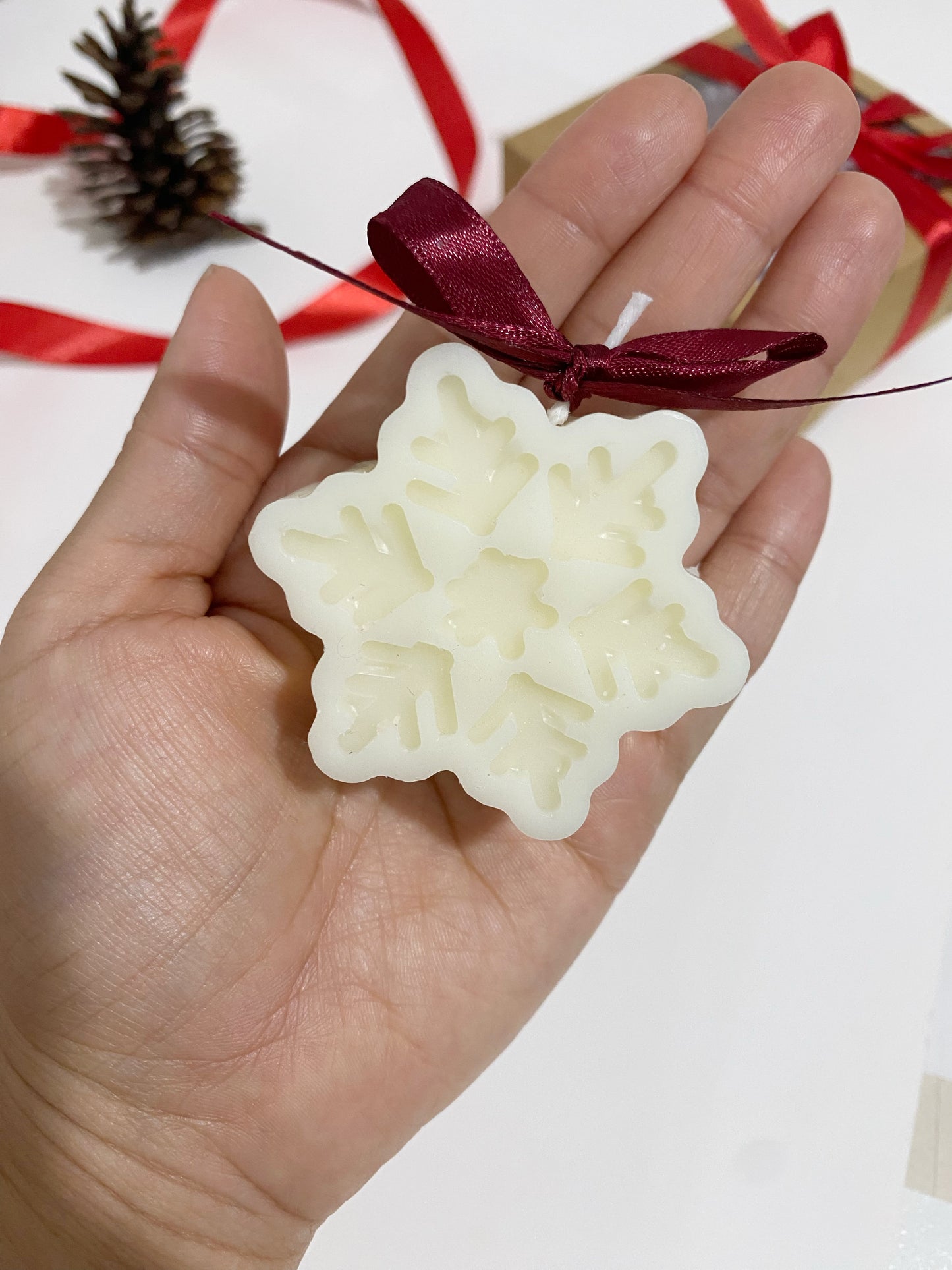 Velas de regalo- Árbol y Copo de Nieve