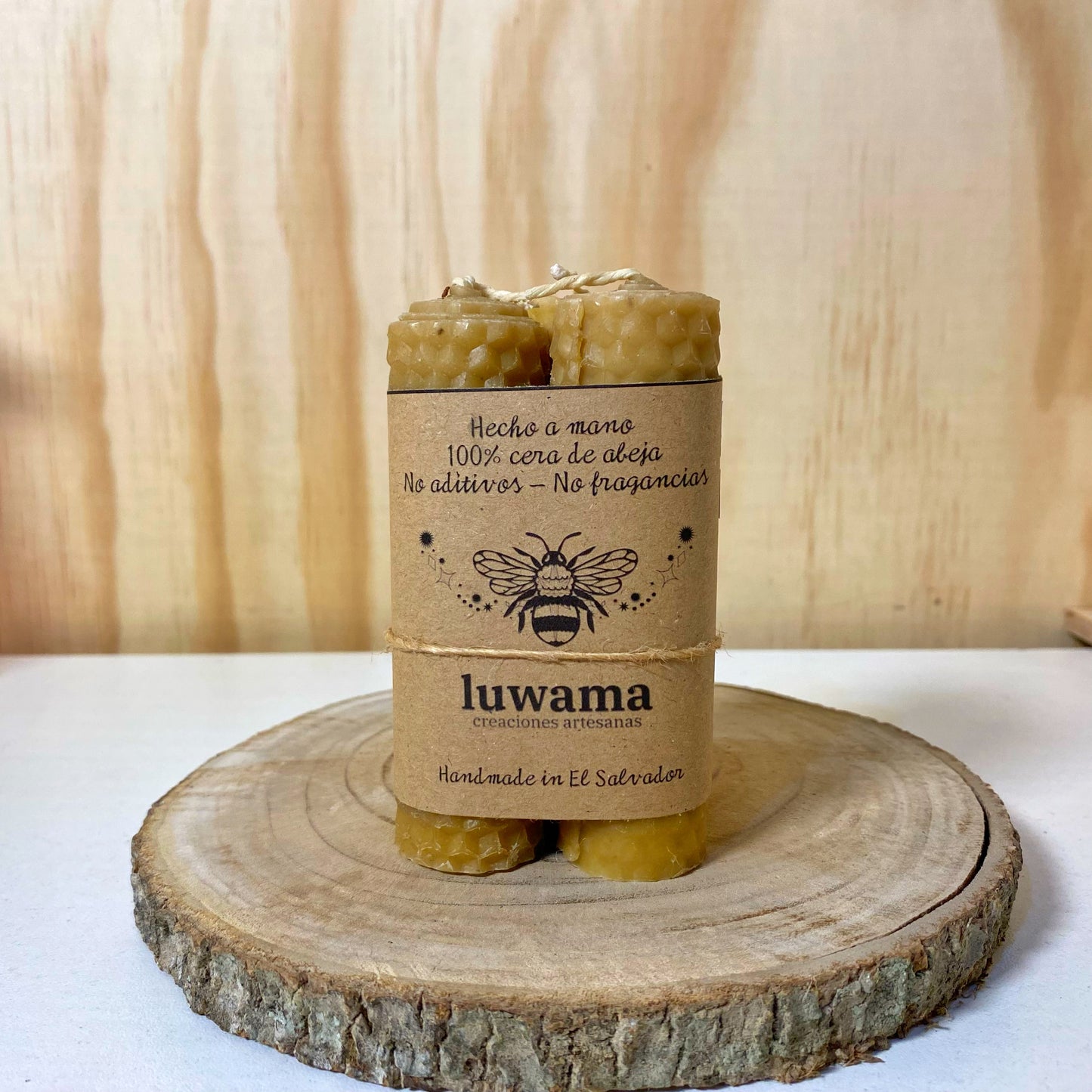 Vela de cera de abejas Mediana - 3 pack