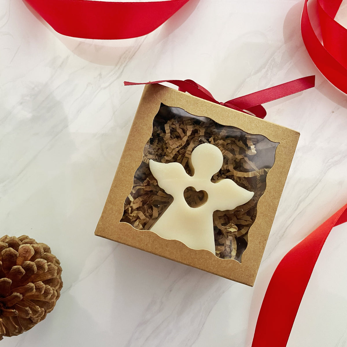 Vela ángel en caja de regalo
