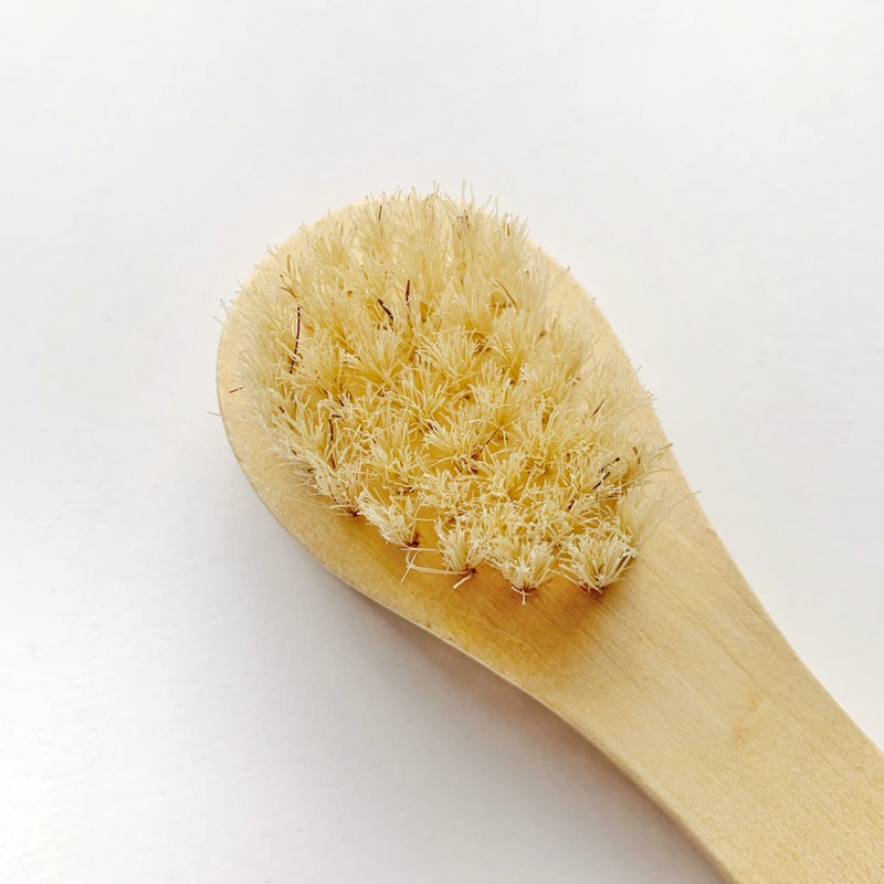 Cepillo de limpieza facial de madera con cerdas naturales