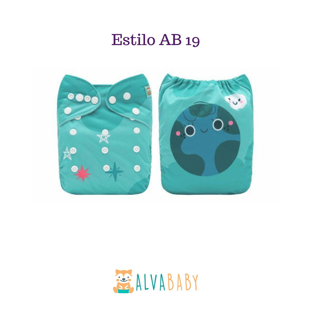 Pañal Ecológico ALVABABY - Estilo AB19