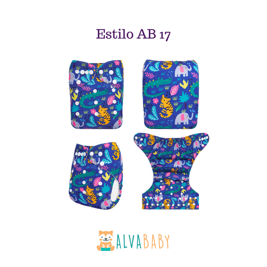 Pañal Ecológico ALVABABY - Estilo AB17