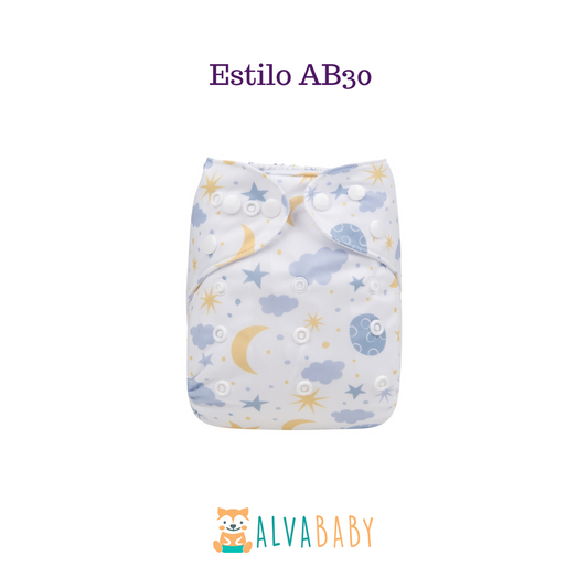 Pañal Ecológico ALVABABY - Estilo AB30