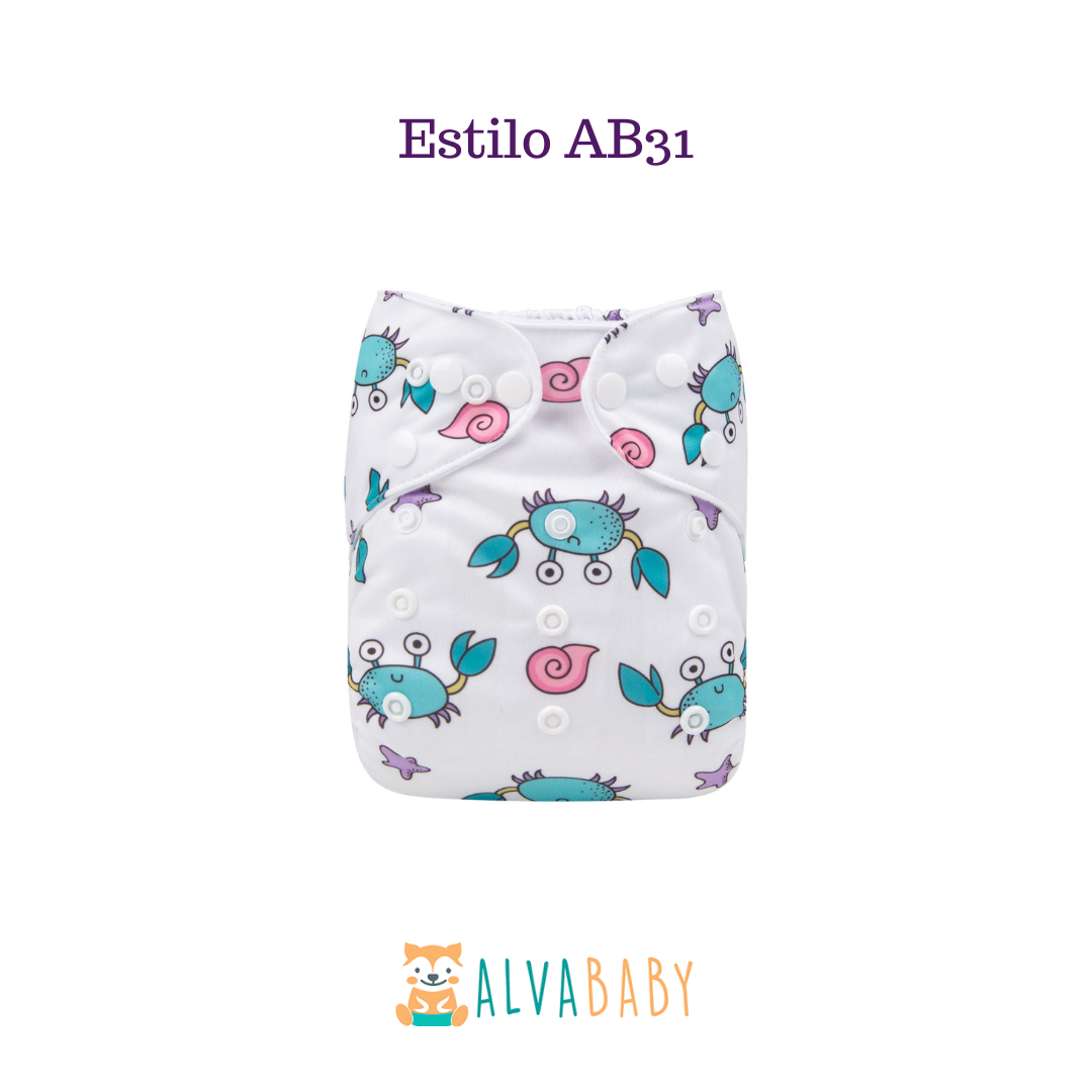 Pañal Ecológico ALVABABY - Estilo AB31