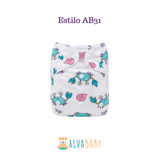 Pañal Ecológico ALVABABY - Estilo AB31