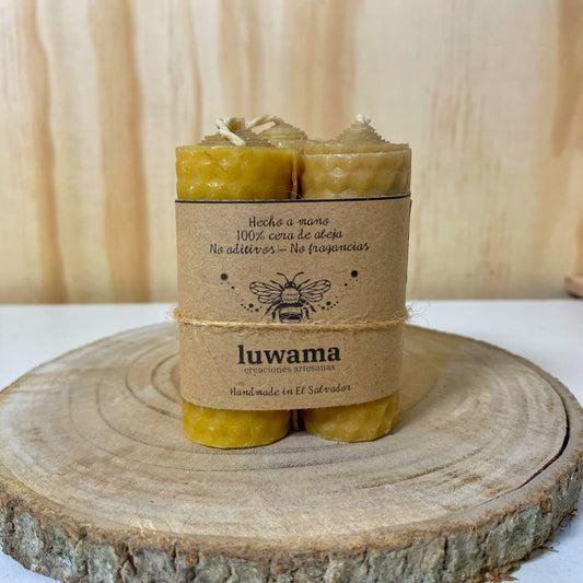 Vela de cera de abejas Pequeñas - 3 pack