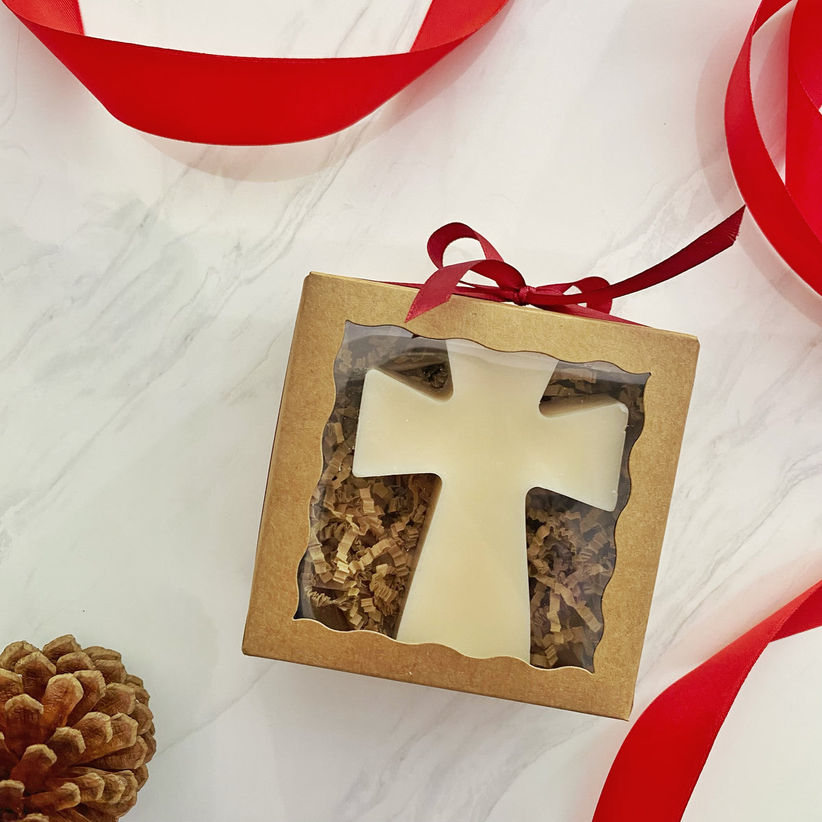 Vela de Cruz en caja de regalo