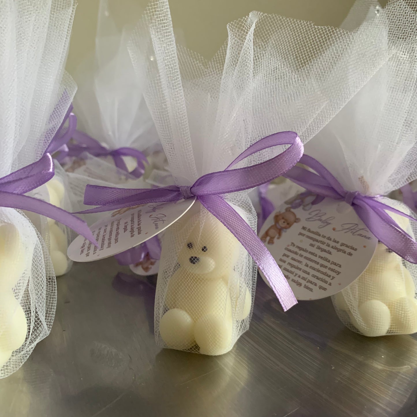 Vela de Oso para Baby Shower - Docena