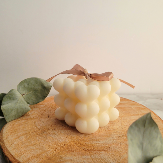 Vela burbuja corazones
