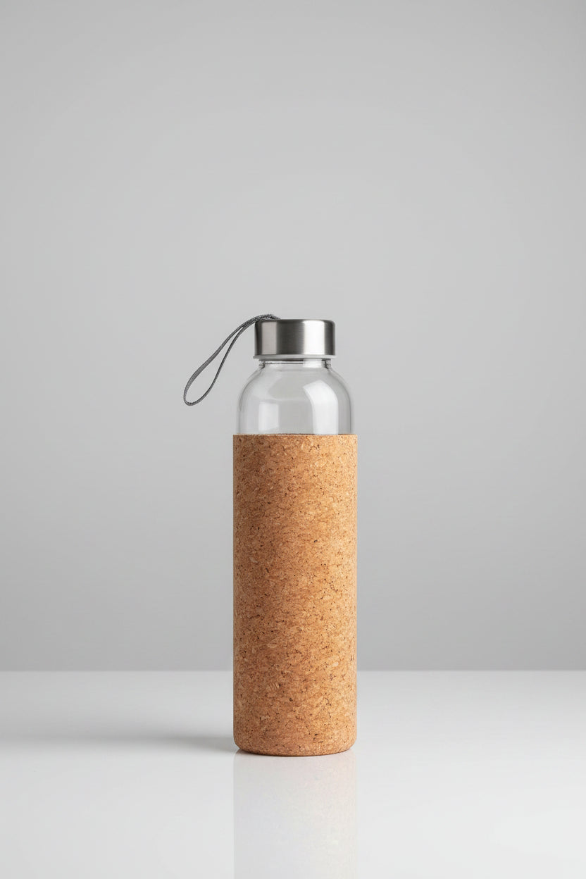 Botella de Vidrio Funda de Corcho