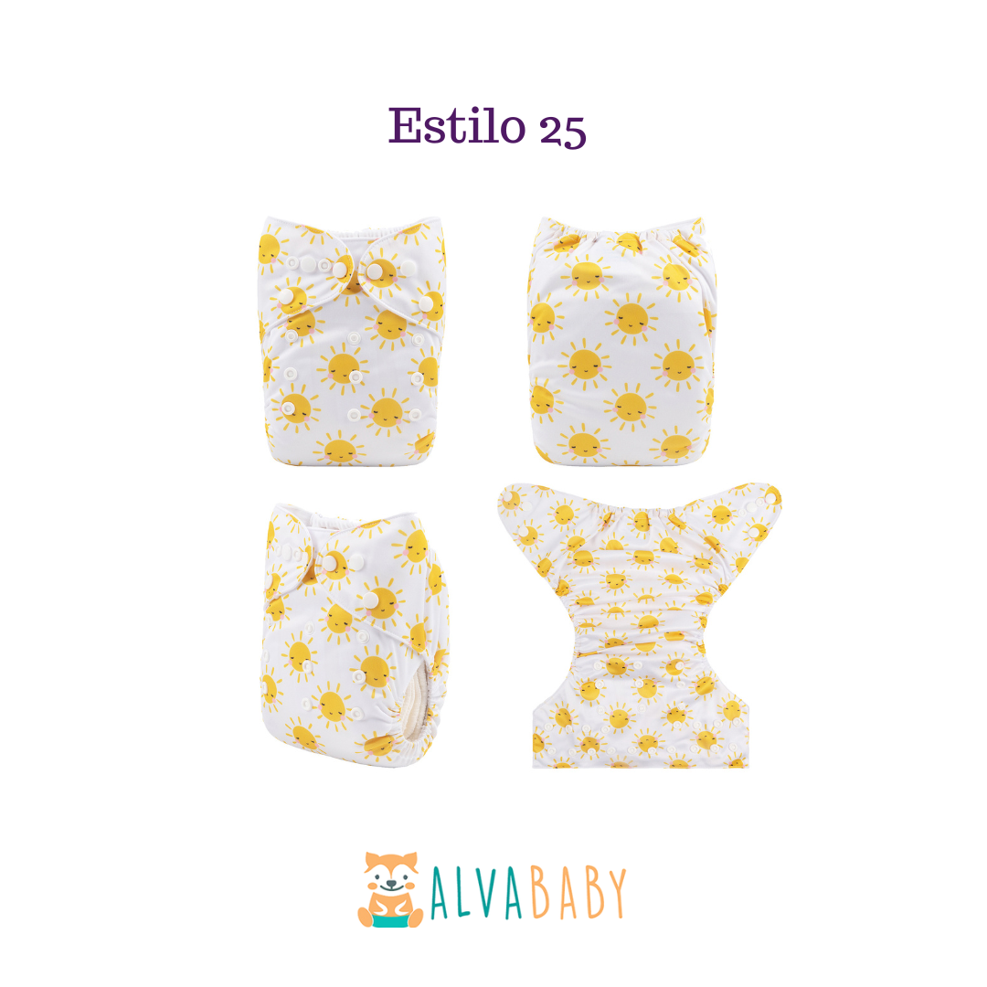 Pañal Ecológico ALVABABY - Estilo 25