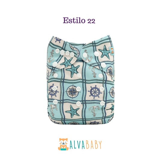 Pañal Ecológico ALVABABY - Estilo 22