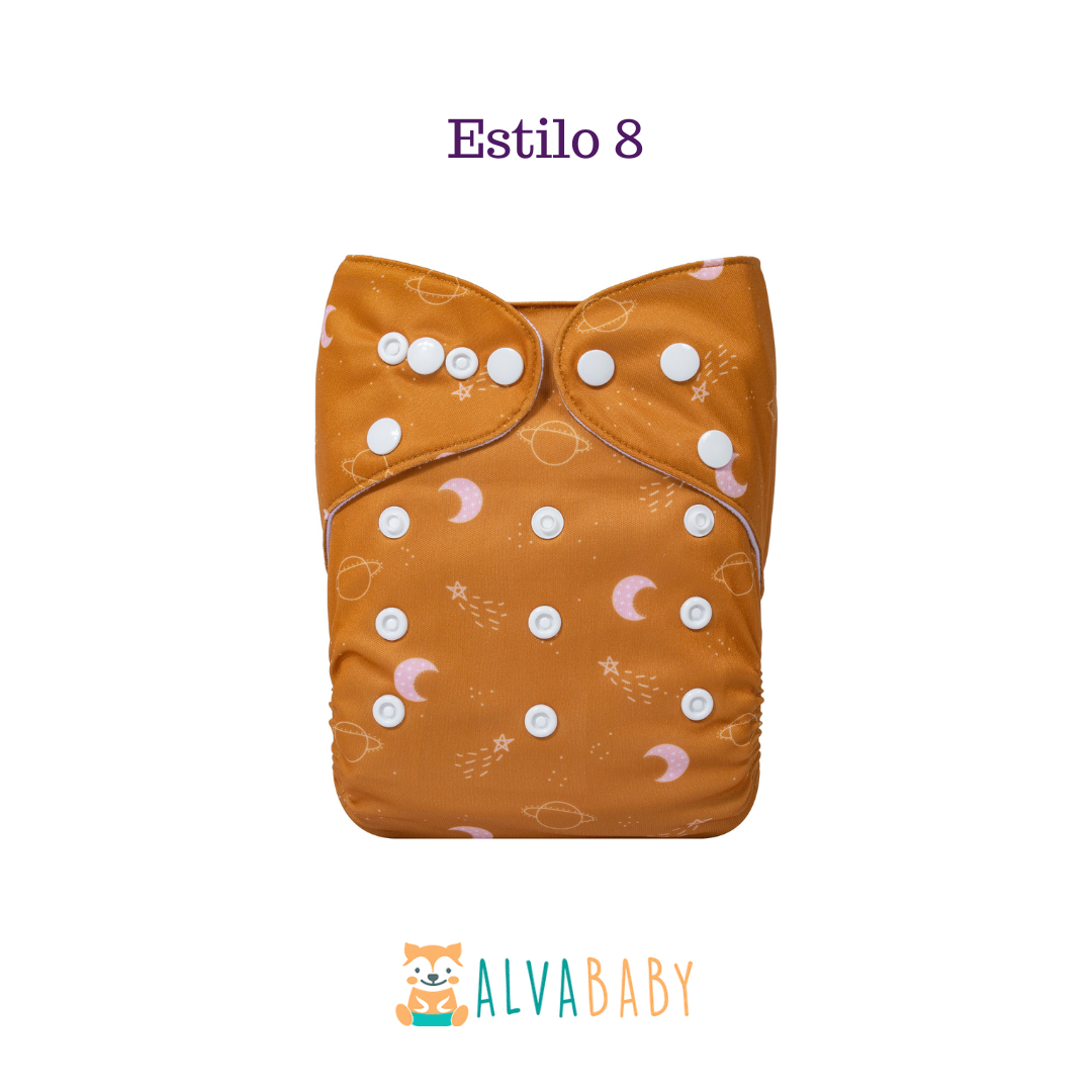 Pañal Ecológico ALVABABY - Estilo 8