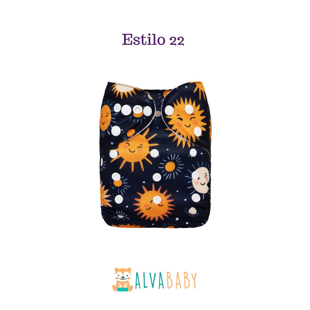 Pañal Ecológico ALVABABY - Estilo 22